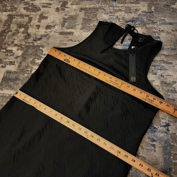 NWT House of Harlow black satin sleeveless maxi dress size XL - Picture 5 of 10